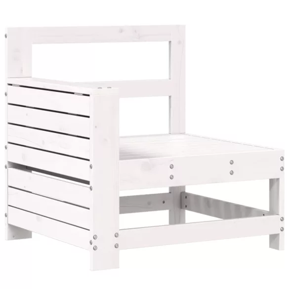 fehér 7 részes tömör fenyőfa kerti kanapészett