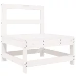 fehér 7 részes tömör fenyőfa kerti kanapészett