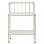 2 db fehér és átlátszó fém és üveg éjjeliszekrény