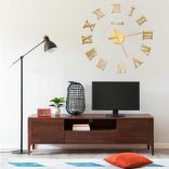 aranyszínű modern 3D falióra 100 cm XXL