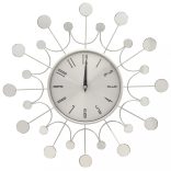 ezüstszínű fém falióra 40 cm