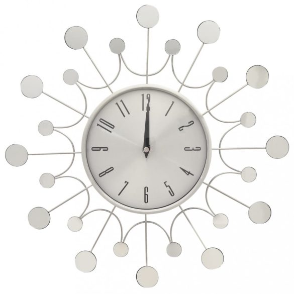 ezüstszínű fém falióra 40 cm