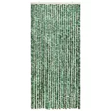 zöld és fehér zsenília rovarfüggöny 100 x 220 cm