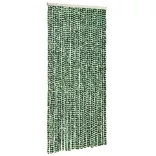 zöld és fehér zsenília rovarfüggöny 100 x 220 cm