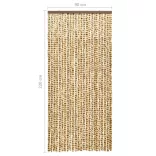 bézs és barna zsenília rovarfüggöny 90 x 220 cm