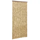 bézs és barna zsenília rovarfüggöny 100 x 220 cm