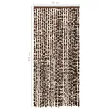 barna és fehér zsenília rovarfüggöny 90 x 220 cm
