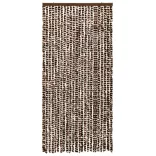 barna és fehér zsenília rovarfüggöny 100 x 220 cm
