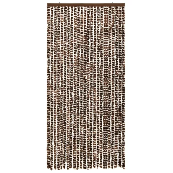 barna és fehér zsenília rovarfüggöny 100 x 220 cm