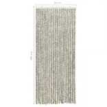világos- és sötétszürke zsenília rovarfüggöny 56 x 185 cm
