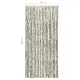 világos- és sötétszürke zsenília rovarfüggöny 90 x 220 cm