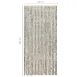 világos- és sötétszürke zsenília rovarfüggöny 100 x 220 cm