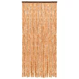 okkersárga és fehér zsenília rovarfüggöny 90 x 220 cm