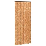 okkersárga és fehér zsenília rovarfüggöny 90 x 220 cm