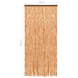 okkersárga és fehér zsenília rovarfüggöny 90 x 220 cm