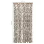 tópszínű és fehér zsenília rovarfüggöny 100 x 220 cm