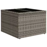 11 részes szürke polyrattan kerti ülőgarnitúra párnákkal