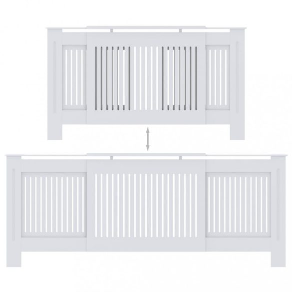 fehér szerelt fa radiátorburkolat 78 cm