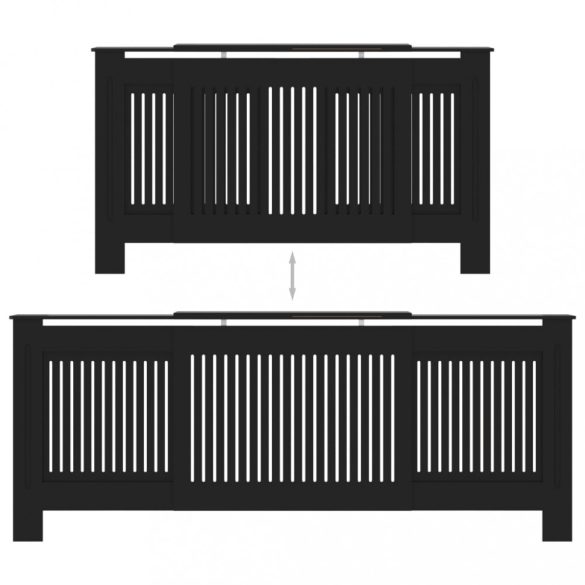 fekete szerelt fa radiátorburkolat 205 cm