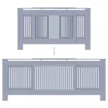 szürke MDF radiátorburkolat 205 cm