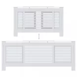fehér MDF radiátorburkolat 205 cm