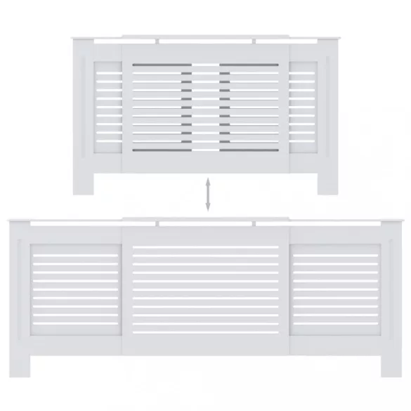 fehér MDF radiátorburkolat 205 cm