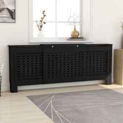 fekete MDF radiátorburkolat 205 cm