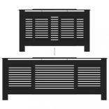 fekete MDF radiátorburkolat 205 cm