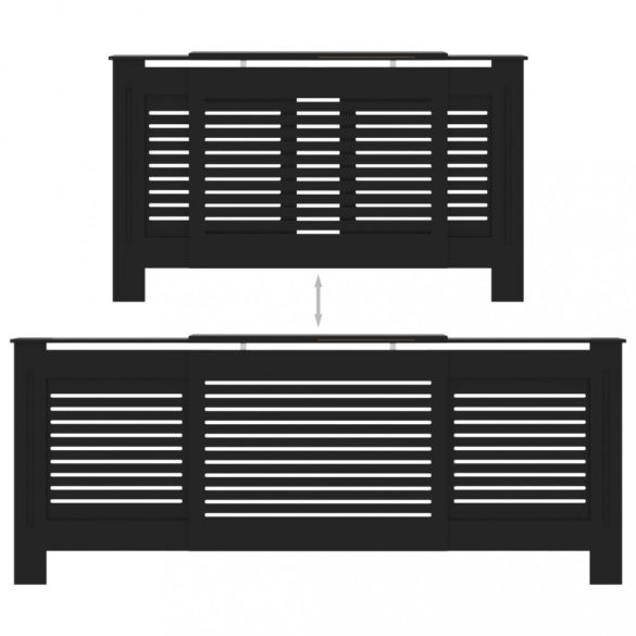 fekete MDF radiátorburkolat 205 cm