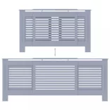 szürke MDF radiátorburkolat 205 cm