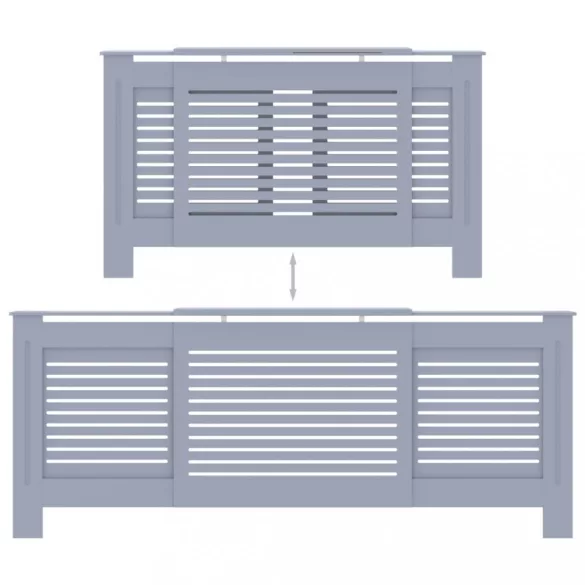 szürke MDF radiátorburkolat 205 cm