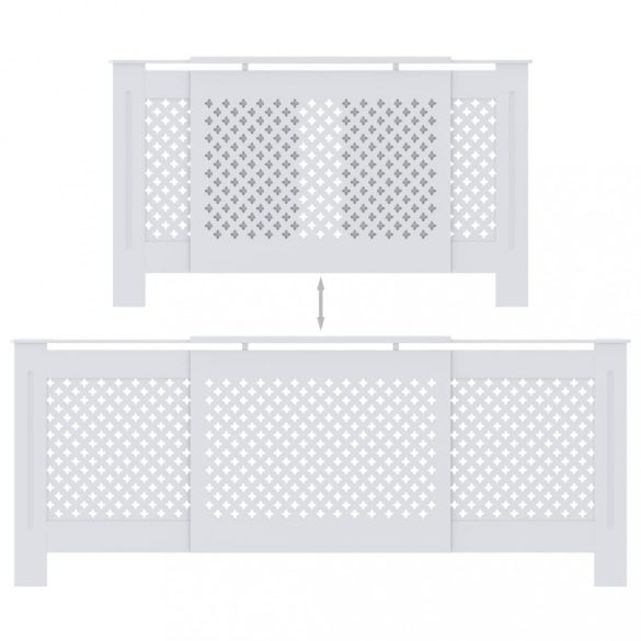 fehér MDF radiátorburkolat 205 cm