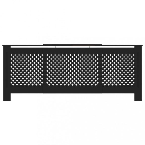 fekete MDF radiátorburkolat 205 cm