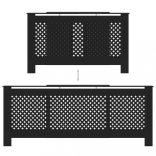 fekete MDF radiátorburkolat 205 cm