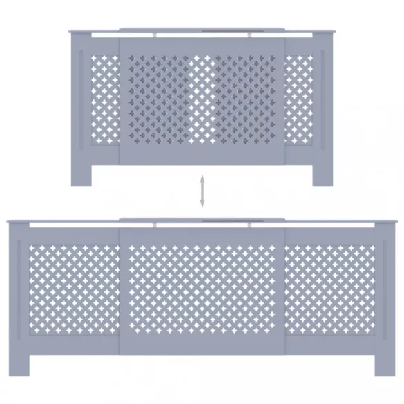 szürke MDF radiátorburkolat 205 cm