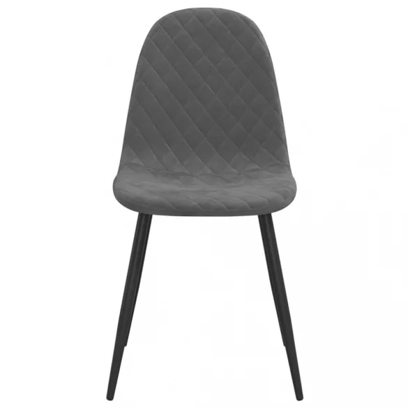 2 db sötétszürke bársony étkezőszék