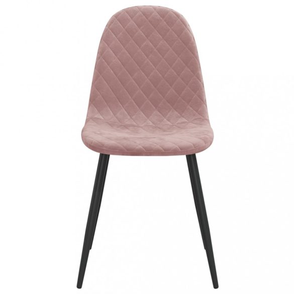 2 db rózsaszín bársony étkezőszék