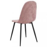 2 db rózsaszín bársony étkezőszék