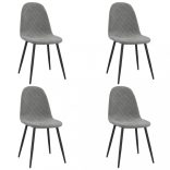 4 db világosszürke bársony étkezőszék