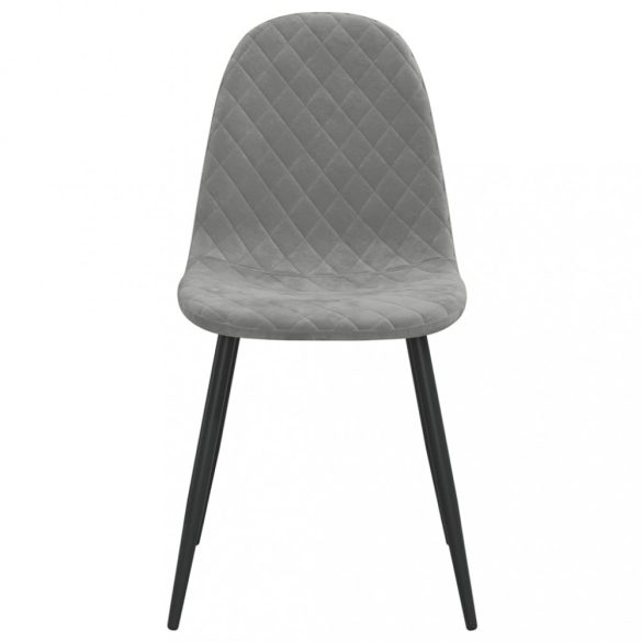 4 db világosszürke bársony étkezőszék