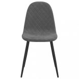 4 db sötétszürke bársony étkezőszék