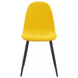 4 db mustársárga bársony étkezőszék