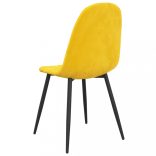 4 db mustársárga bársony étkezőszék