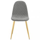 2 db világosszürke bársony étkezőszék