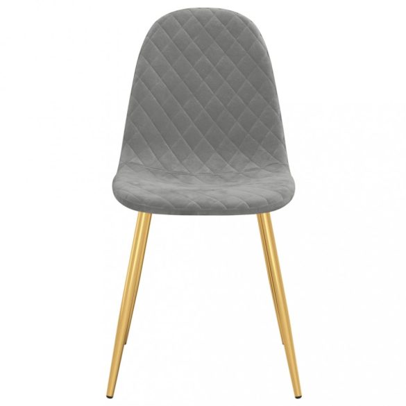 2 db világosszürke bársony étkezőszék