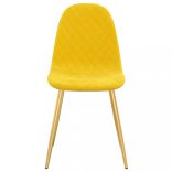 2 db mustársárga bársony étkezőszék