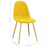 2 db mustársárga bársony étkezőszék