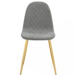 4 db világosszürke bársony étkezőszék