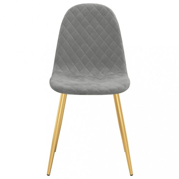 4 db világosszürke bársony étkezőszék