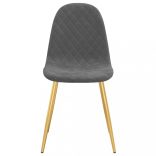 4 db sötétszürke bársony étkezőszék